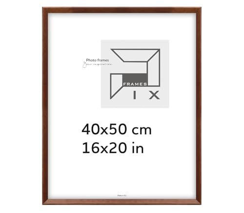 Pix FRAMES Bilderrahmen 40x50 cm - Kollektion Magic Nature - Fotorahmen aus Holz - Rahmen mit Scheiben aus Plexiglas - Rahmen zum Aufhängen und Aufstellen - Modern Photo Frame - Braun von Pix FRAMES