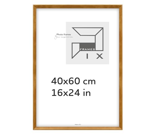 Pix FRAMES Bilderrahmen 40x60 cm - Kollektion Magic Nature - Fotorahmen aus Holz - Rahmen mit Scheiben aus Plexiglas - Rahmen zum Aufhängen und Aufstellen - Modern Photo Frame - Honig von Pix FRAMES