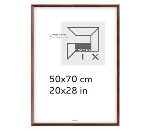 Pix FRAMES Bilderrahmen 50x70 cm - Kollektion Magic Nature - Fotorahmen aus Holz - Rahmen mit Scheiben aus Plexiglas - Rahmen zum Aufhängen und Aufstellen - Modern Photo Frame - Braun von Pix FRAMES