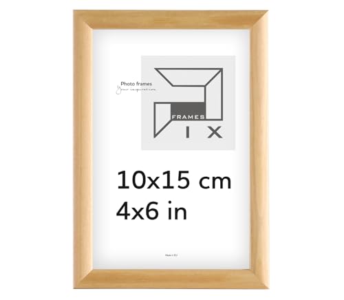 Pix FRAMES Bilderrahmen - Fotorahmen aus Holz - Rahmen mit Scheiben aus acrylglas - Rahmen zum Aufhängen und Aufstellen - Modern Photo Frame - 10x15 cm - Holz von Pix FRAMES