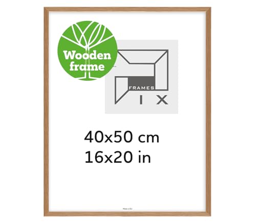 Pix FRAMES Bilderrahmen Holz - Holzrahmen mit Scheiben aus acrylglas - Picture Frame - Holzbilderrahmen - Holz Bilderrahmen - Fotorahmen 40x50 cm - Eiche von Pix FRAMES