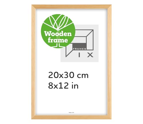 Pix FRAMES Bilderrahmen Holz - Holzrahmen mit Scheiben aus acrylglas - Picture Frame - Holzbilderrahmen - Holz Bilderrahmen - Fotorahmen 20x30 cm - Natural von Pix FRAMES