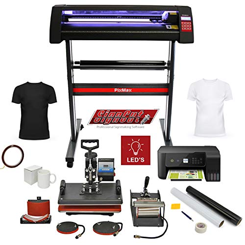 PixMax 5-in-1 Multifunktion Da Vinci Hitzepresse Transferpresse Wärmepresse Tassenpresse Tellerpresse Mützenpresse Sublimationsdruck Gratis Sublimationspapier + Gratis Starter Set von PixMax