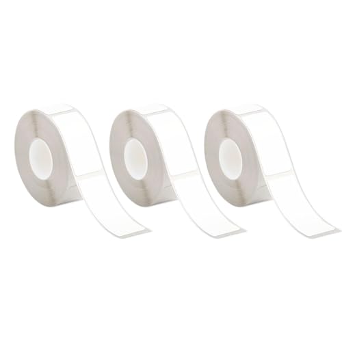 3 Rollen Klebeband für Etiketten - Selbstklebend Label, Thermoetiketten Klebeband für Etikettierer P15/P11/P12/D30/D35,B100,12 mm × 40 mm, 160 Etiketten/Rolle von Pixaro