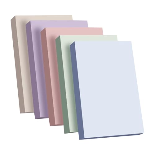 5 Blöcke Haftnotizen Bunt - 76×50mm Notizzettel Selbstklebende Klebezettel, Sticky Notes zum Markieren, 5 Farbe Haftnotizen Klebezettel von Seiten für Studie, Hause, Schule,Büro von Pixaro