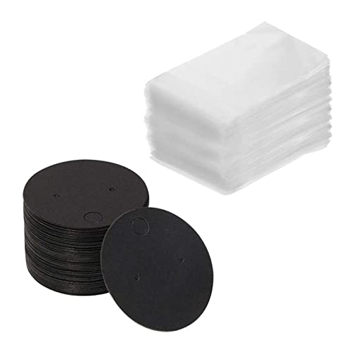 100 Stück runde Ohrringhalter Karten Kraftpapier Ohrstecker Display Karten Schmuck Karten Etikett Tags zum Verkauf von Pjeghbvop