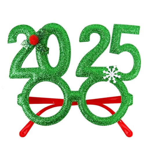 Pjeghbvop 2025 Stirnband Brille Foto Requisiten Cartoon Brille Party Papier 2025 für Neujahrsbühne von Pjeghbvop