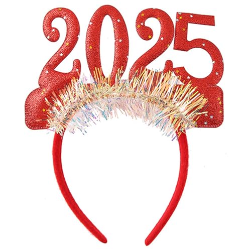 Pjeghbvop 2025 Stirnband Brille Foto Requisiten Cartoon Brille Party Papier 2025 für Neujahrsbühne von Pjeghbvop