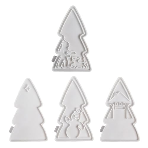 Set Mit 4 Silikon Kerzenformen Kerzenherstellungsformen Seifenformen Weihnachtsbaum Bastelformen Geeignet Für Verschiedene Anlässe von Pjeghbvop