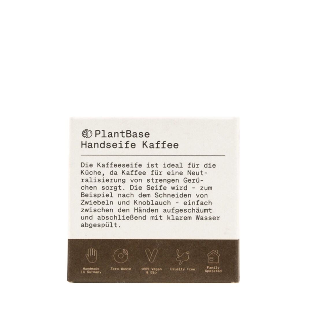 Handseife Kaffee - Zero Waste, 100% Vegan & Bio, Naturkosmetik, Handmade in Germany von PlantBaseGmbH