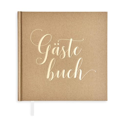 Gästebuch Hochzeit mit Edles Hardcover - Hochwertiges Papier - Vintage Hochzeit Gästebuch mit 72 Seiten - Gästebuch Hochzeit Blanko von Plantvibes