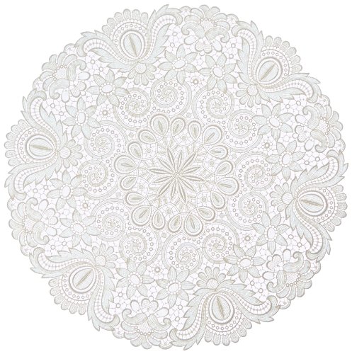 Plauener Spitze by Modespitze 67952 Design Plauen, Gre 60 cm rund, creme von Plauener Spitze