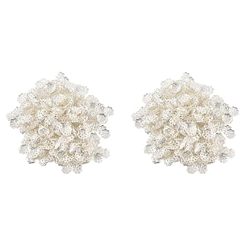 Plawee SchöNe Perle 6mm Silberton Blumen Perlen Kappen für Schmuck Machen (Über 1000 Stück) von Plawee
