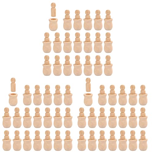 Plawee Unfinished Nagel Verschachtelungspuppe Menschliche Körper, Unlackiert Natürliche Dekorative Holzfigur Malerei, Grafik 60 von Plawee