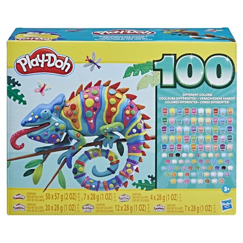 Hasbro Play-Doh F46365L1 Wow 100 Compound Variety Pack Modelliermasse Teigkunst, Mehrfarbig, Small von Play-Doh