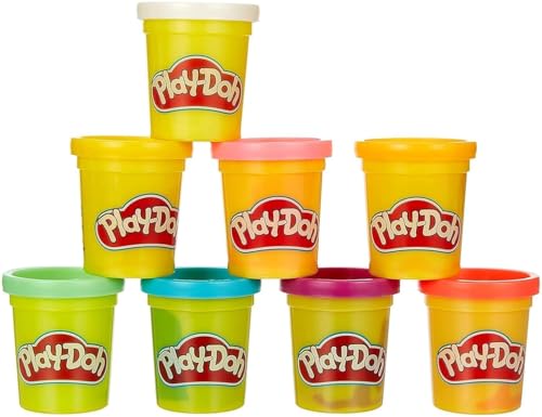 Play-Doh Packung mit 8 x 56g Dosen, große Auswahl an Farben in einer Packung, geeignet für Kinder ab 2 Jahren, abwechslungsreiche Halloween-Geschenkidee zum Basteln, Formen und Kneten von Play-Doh