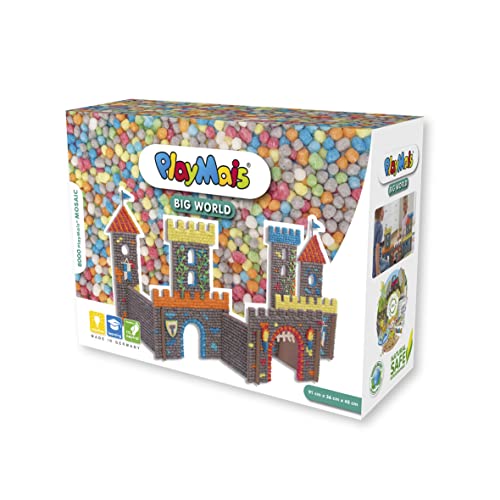 PlayMais® MOSAIC BIG WORLD CASTLE - Bastel-Set für Kinder ab 3 Jahren | Motorik-Spielzeug mit 8.000 Basteln & Lernen + | Fördert Kreativität & Feinmotorik……… von PlayMais