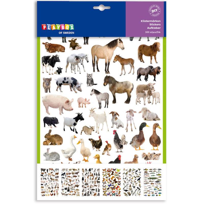 Sticker Tiere 300-Teilig von Playbox