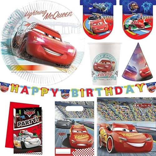 Geburtstag Deko Set Cars Kindergeburtstag Party Deko Set Lightning McQueen von Playflip