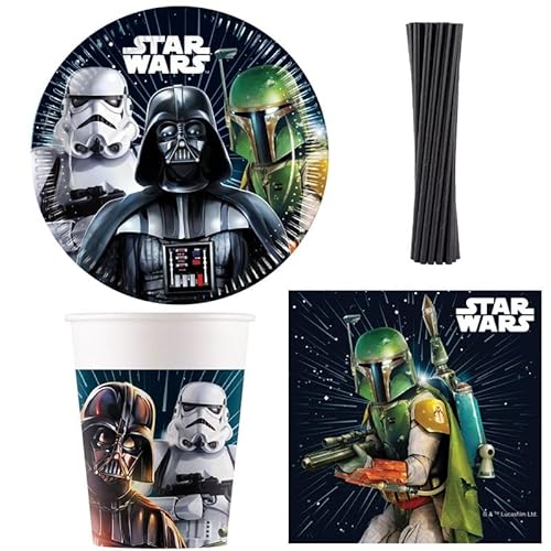 Party Deko Set Star Wars Galaxy Partyset zum Kindergeburtstag 66 TLG. von Playflip