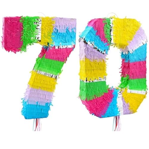 Playflip Pinata Zahl 70 bunt Pastell von Playflip