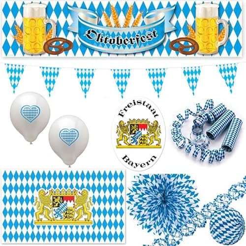 Playflip Oktoberfest Partyset Dekoration Wiesn Party Deko Set von Playflip