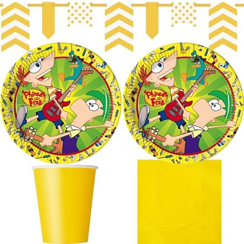 Playflip Phineas und Ferb Partyset Kindergeburtstag Geburtstag Deko Set von Playflip