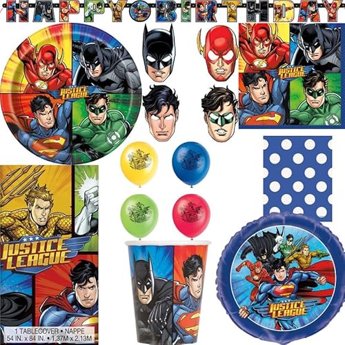 XL Partyset Justice League Kindergeburtstag Party Deko Geburtstag von Playflip