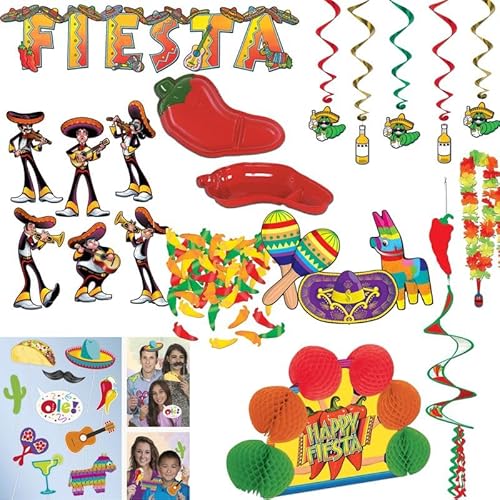 XL Partyset Mexikanische Motto Party Deko Mexiko Fiesta Mexicana Partyartikel von Playflip