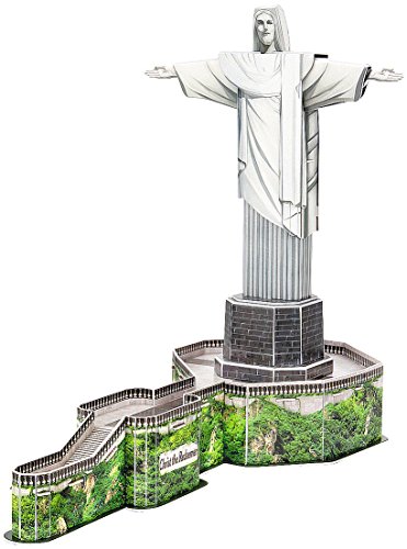 Playtastic Kinder 3D Puzzle Spiele: 3D-Puzzle Cristo Redentor in Rio de Janeiro, 22 Puzzle-Teile (Puzzle Bauwerke, Kinder Spielzeug, Holzbausatz) von Playtastic