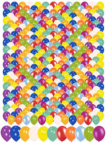 Playtastic Luftballons Hochzeit: 400 bunte Luftballons (30 cm) Megapack (Luftballon Helium, Partydeko, aufblasbar) von Playtastic