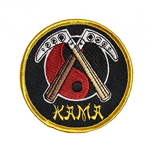 Martial Arts bestickte Aufnäher – Waffen Yin Yang Kama Patch von Playwell