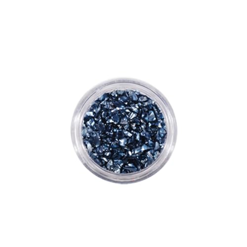 Nail Art Crushed Glass Stones Glitter 3D Tips Decoration Crystal Fragment DIY Rhinestone Fillers Maniküre Zubehör Hellblau von Pleayietoopiatiey