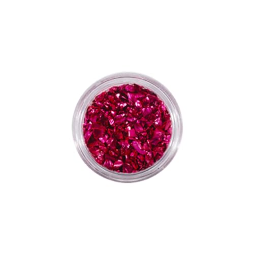 Nail Art Crushed Glass Stones Unregelmäßiger Glitzer Glänzend Personalisierte 3D Spitzen Dekoration Kristall Fragment Hochzeitskleid Dunkelrosa von Pleayietoopiatiey