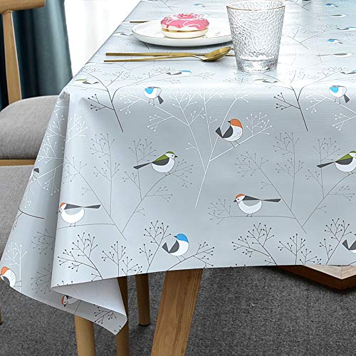 Plenmor Wachstuchtischdecke Plastik Tischdecke Wetterfest, Wachstischdecke Table Cloth Waterproof Wachstuch Tischdecke Rechteckig Tischdecke Outdoor 137 x 200 cm von Plenmor