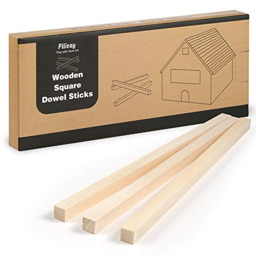Pllieay 20Pcs 25x1x1Cm Holzstäbe Quadratisch, Quadratische Dübelstangen, Unvollendete quadratische Holzstiftstifte für Bastelprojekte und DIY-Aktivitäten Pllieay 20Pcs 25x1x1Cm Holzstäbe Quadratisch, Quadratische Dübelstangen, Unvollendete quadratische Holzstiftstifte für Bastelprojekte und DIY-Aktivitäten von Pllieay