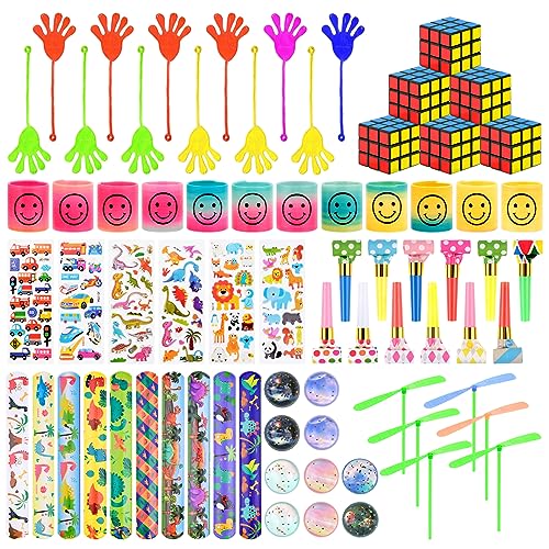 Kindergeburtstag Mitgebsel Set 74 Stück Mitbringsel Kindergeburtstag Mädchen Jungen, Schnapparmband Kinder Party Mitgebsel Party Favor Spielzeug Pinata Füllung Beutel Karnevalspreise von PlsMupn