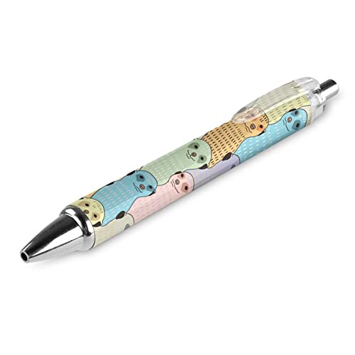 Niedlicher Kugelschreiber mit Erdmännchen-Muster, einziehbar, feine Spitze, 0,5 mm, glattes Schreiben für Zuhause und Büro von Plumon