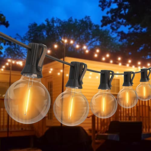 LED Lichterkette Außen 20M Outdoor Lichterkette Strom G40 30+2 Glühbirnen Wetterfest IP44 Wasserdicht Balkon Lichterketten Innen Aussen Lichterketten für Terrasse Garten Party Weihnachten Warmweiß von Plunack