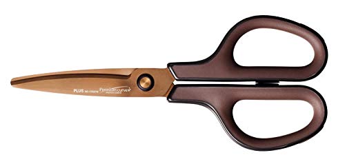 Plus Japan Fitcut Curve Premium Scheren, 175 mm, Titanium-beschichtet, Braun, 5 Stück von PLUS