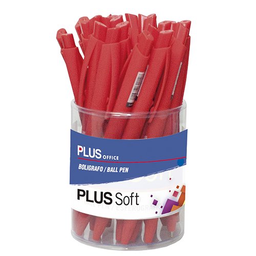 Plus Office 080904 – Pack von 25 Kugelschreiber, Rot von Plus Office