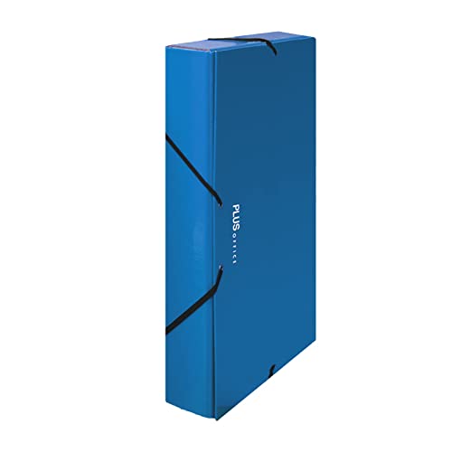 Projektordner von Plus Office Modell Projektmappe Karton matt 3 cm blau von Plus Office