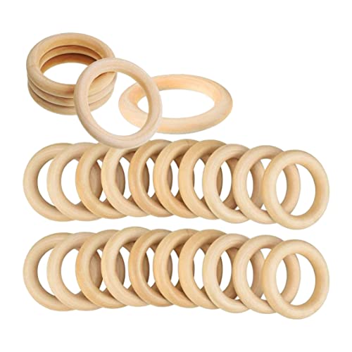 Pmandgk 25 StüCk Ringe 70Mm Unvollendeter Makramee Ring Kreise für Mach Es Selbst Ring AnhäNger Schmuck Herstellung von Pmandgk