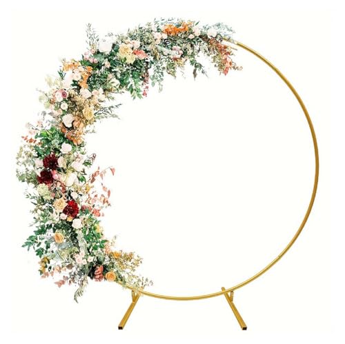 Pmnzdy 1.5M Metall Luftballon Bogen Rund DIY Ballonbogen Girlande Runder Blumen Deko Ring Kit Hochzeitsbogen Party-Deko-Set Ballonsäulenständer für Hochzeit Party Weihnachten und andere Feiern 150cm von Pmnzdy