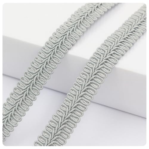 Pmnzdy 5 m Borte Nähen Spitze Tausendfüßler geflochtenes Spitzenband 15 mm Spitzenborte Blumenmuster Dekoband Zierband Borten Bänder Für Hochzeit Party Kostüm Heimwerken DIY Basteln Nähen Grau von Pmnzdy