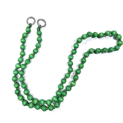 Pmnzdy Holzperlen Handykette Universal Schlüsselband Kette Handyband zum Umhängen Handy Lanyard Holzperlenkette Handyschnur zum Hängen Smartphone Handy Schmuck für Damen Mädchen Grasgrün von Pmnzdy