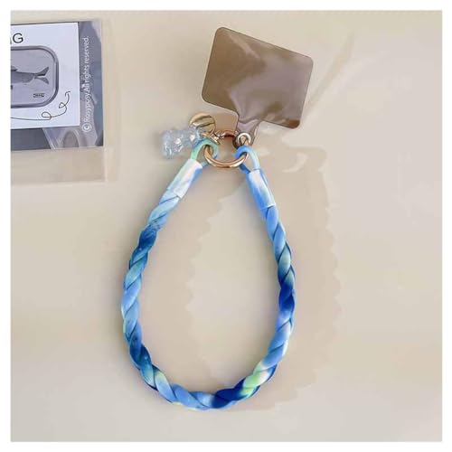 Pmnzdy Silicone Handgelenk Schlüsselband bunt wasserdicht Phone Wrist Strap Schlüsselanhänger Kurz Anti-Lost Lanyard Handy-Kette Schlüssel Telefone Schlüsselanhänger Ausweise Dunkelblau Farbverlauf von Pmnzdy