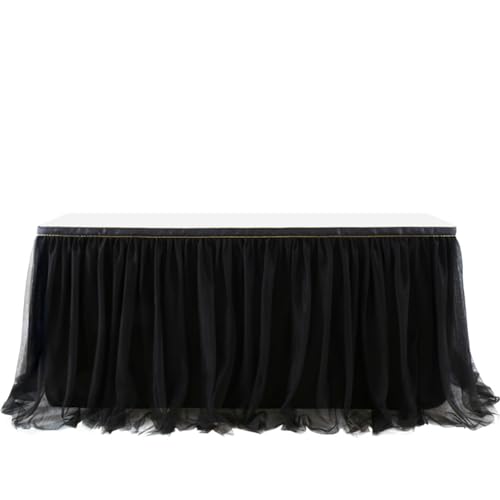 Pmnzdy Tüll Tischrock Tütü Tischröcke Tutu Tischdecke Tischdeko Schreibtisch Gaze Tüll Tisch Rock Tischdekoration für Hochzeit, Geburtstag, Valentinstag, Weihnachten, Party, Bar Schwarz 183×77cm Pmnzdy Tüll Tischrock Tütü Tischröcke Tutu Tischdecke Tischdeko Schreibtisch Gaze Tüll Tisch Rock Tischdekoration für Hochzeit, Geburtstag, Valentinstag, Weihnachten, Party, Bar Schwarz 183×77cm von Pmnzdy