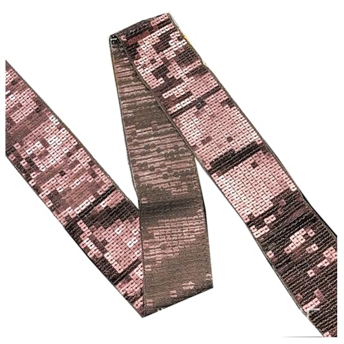 Stoffpailletten 20 Yards x 5mm(11 Reihen) Paillettenband zum Nähen aufnähen Pailletten-Bänder Paillettenverzierung Paillettenbesatz Kleidung Dekoband Bordüre Glitzerband zum AufnähenBraun von Pmnzdy