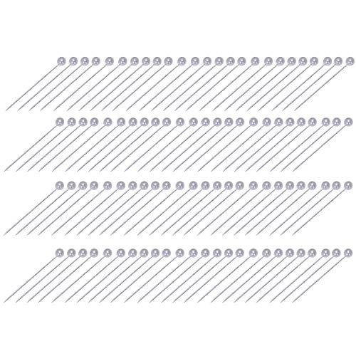 Pndjkkeeg 100 Stück Perlennadeln, Weiß/Elfenbein, für Hochzeit, Blumen/Knopfleiste/Korsagen von Pndjkkeeg